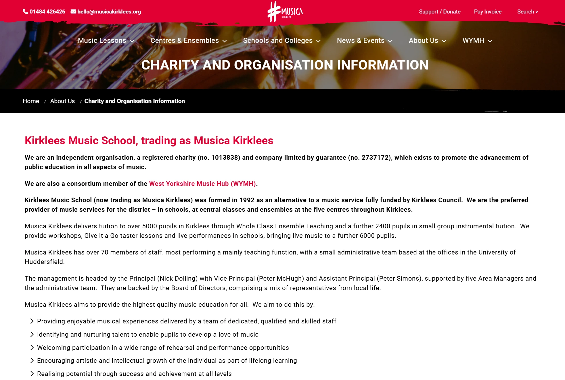 Musica service statistics