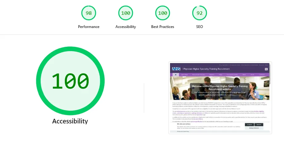 NHS compliance reports