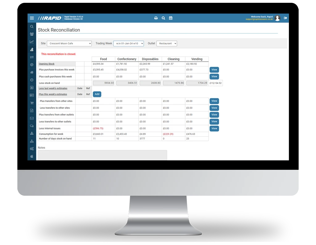 Stock / Cash Management