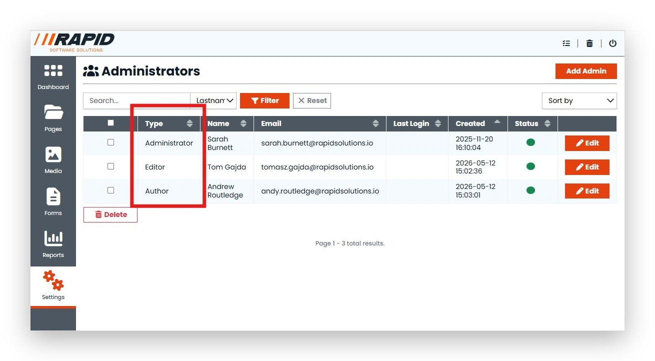 Users & Administration