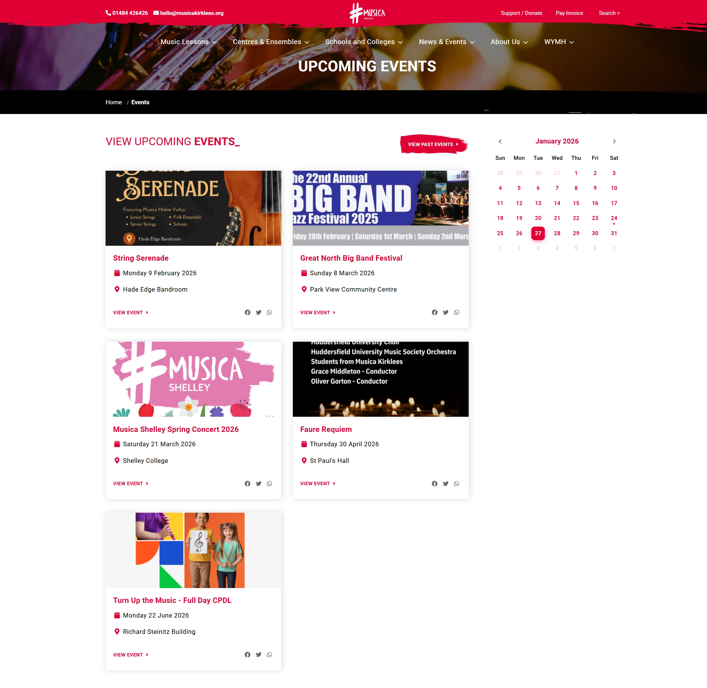 Musica event booking