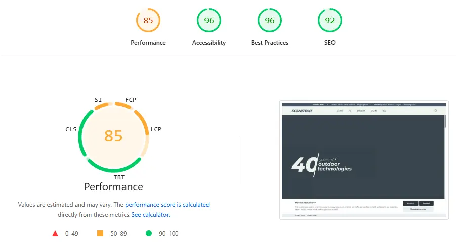 Performance improvements